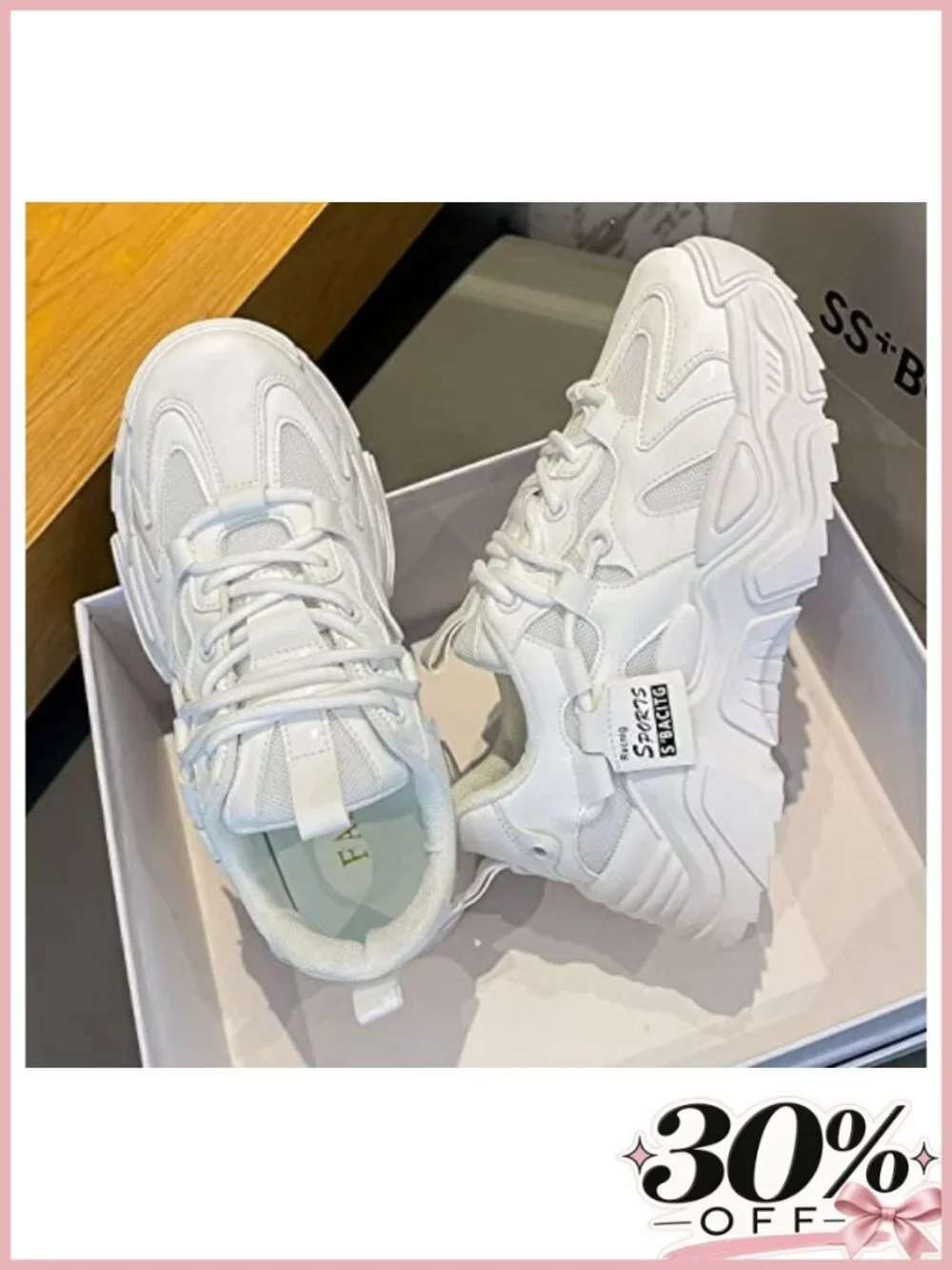 Women's Mesh Platform Sneakers Walking Shoes Breathable PU Lace-Up